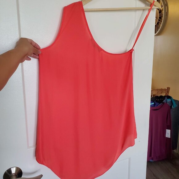 BCBGMaxAzria-Women's 'Lana' One Shoulder Draped Chiffon Blouse-Size XXS Ambrosia - Picture 10 of 14